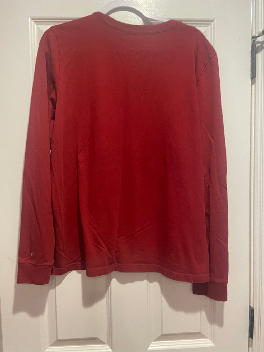 Life Is Good Red Long Sleeve Graphic Tee with Squirrel Christmas Tree - Picture 7 of 7